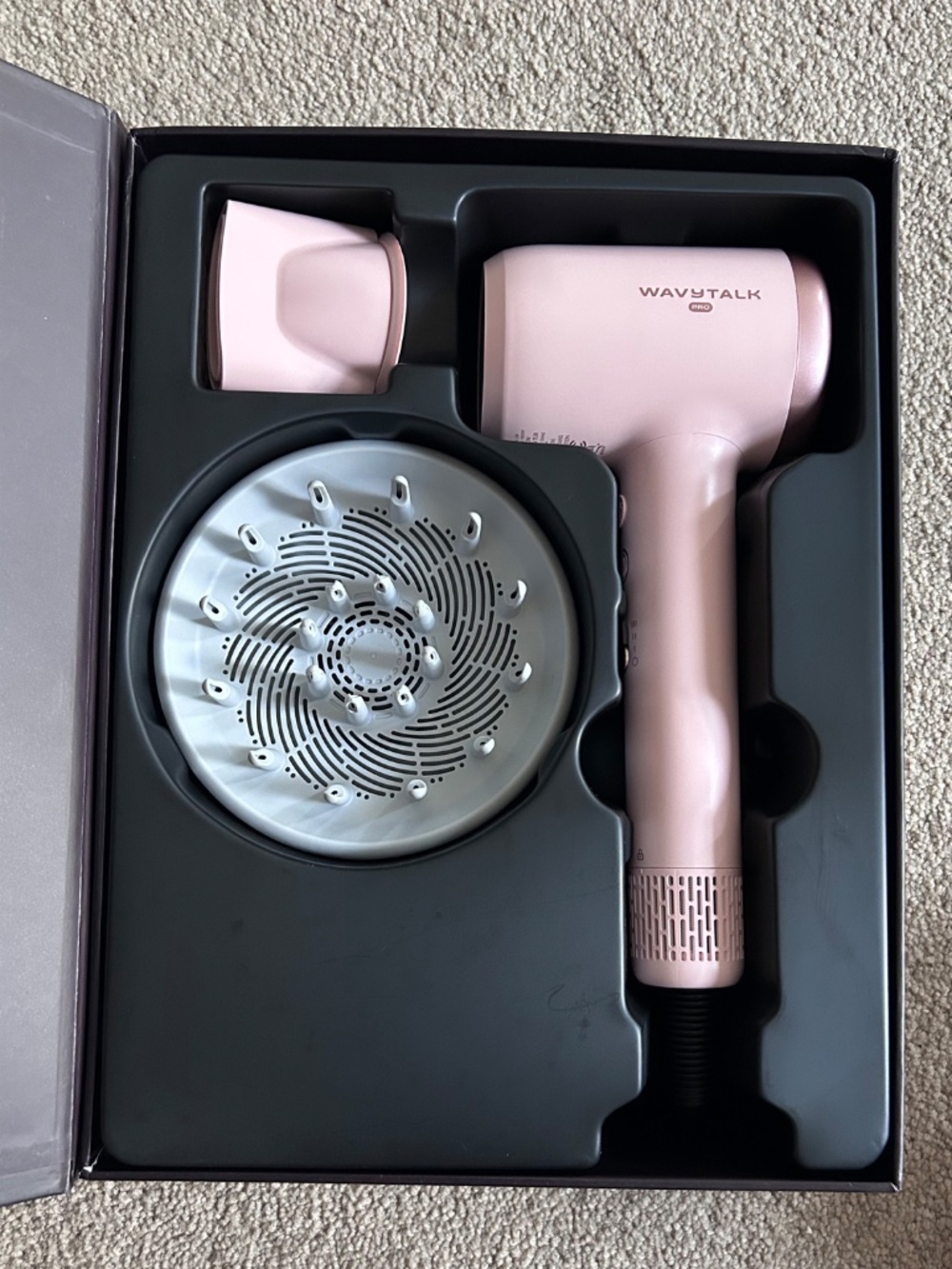 Brand New! Pink Wavytalk Turblow Pro Fast Drying Hair Dryer with Diffuser